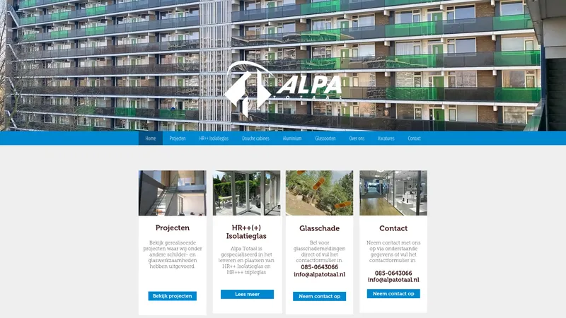 Website van Alpa Totaal