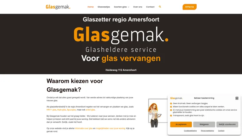 Website van Glasgemak.