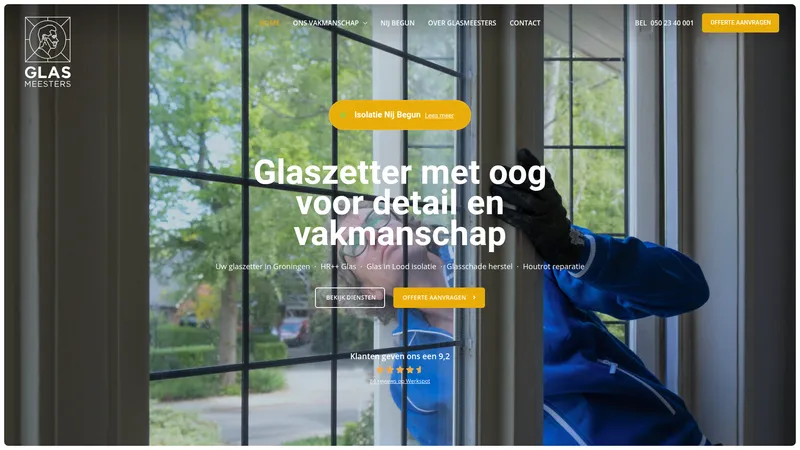 Website van Glasmeesters