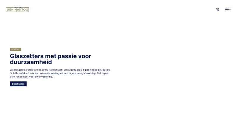 Website van Glasservice den Hartog