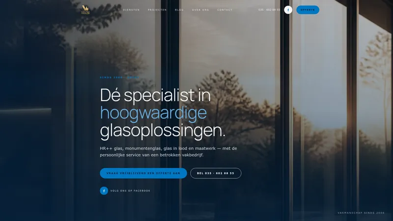 Website van Glasservice Dennis Vrolijk