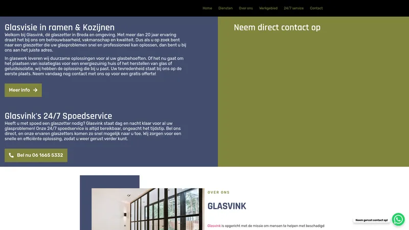 Website van Glasvink