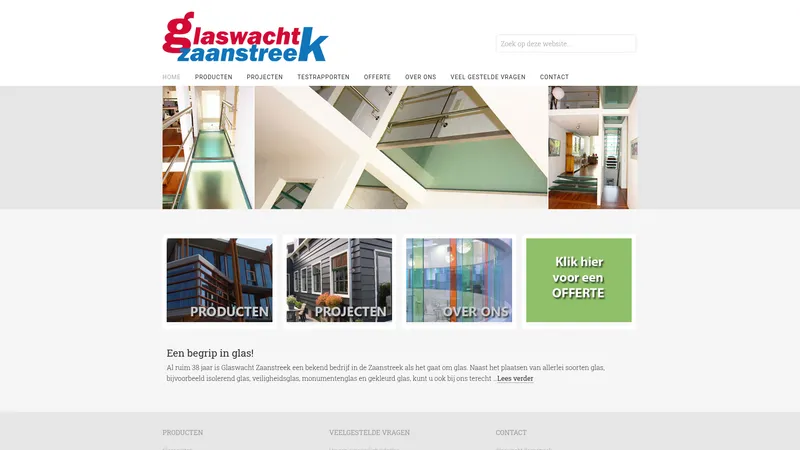 Website van Glaswacht Zaanstreek B.V.