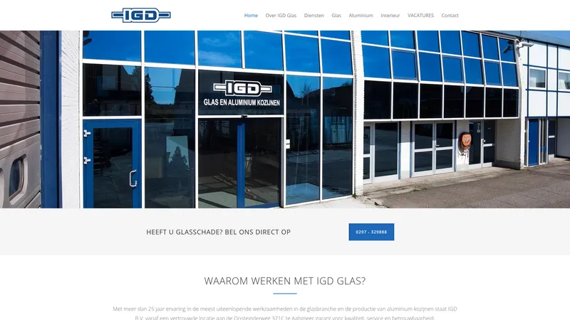 Website van IGD Glas