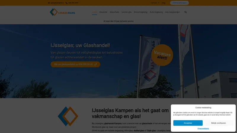 Website van IJsselglas BV
