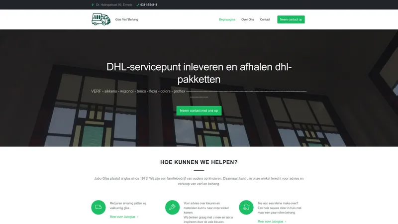 Website van JABO GLAS BV