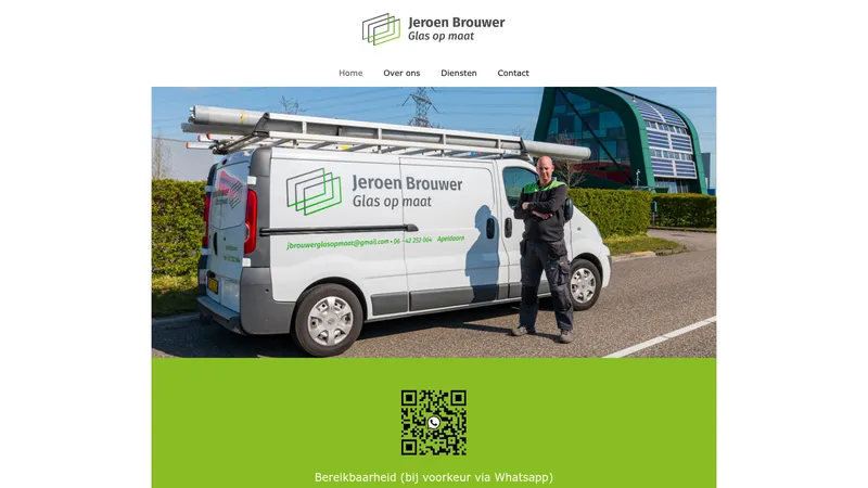 Website van Jeroen Brouwer Glas op Maat