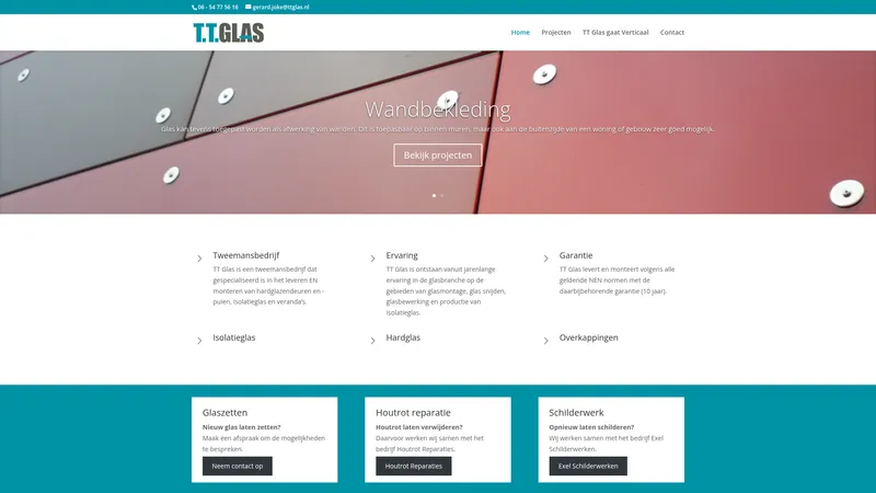 Website van TTGlas