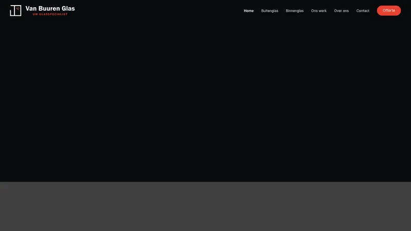 Website van Van Buuren Glas